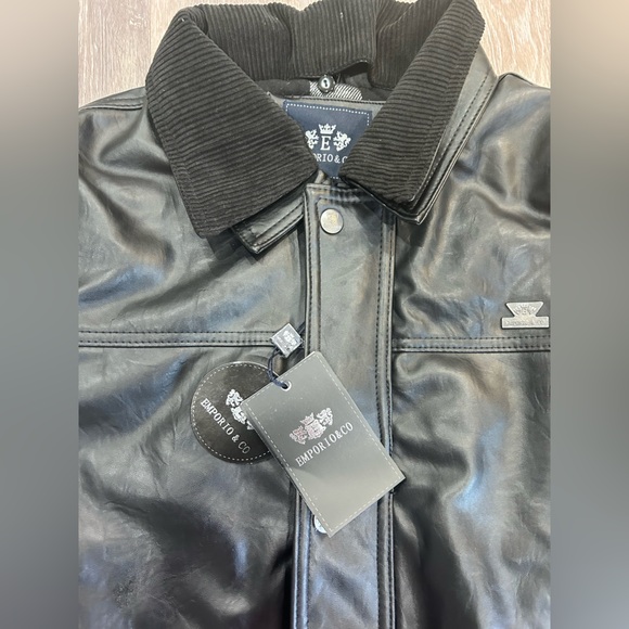 Emporio & Company Men’s Leather Jacket Xl - Picture 6 of 14
